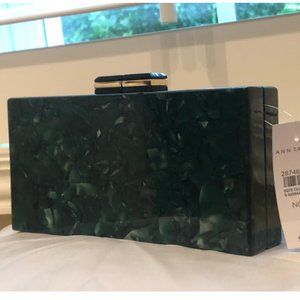 Ann Taylor Faux Malachite Magnetic Clutch